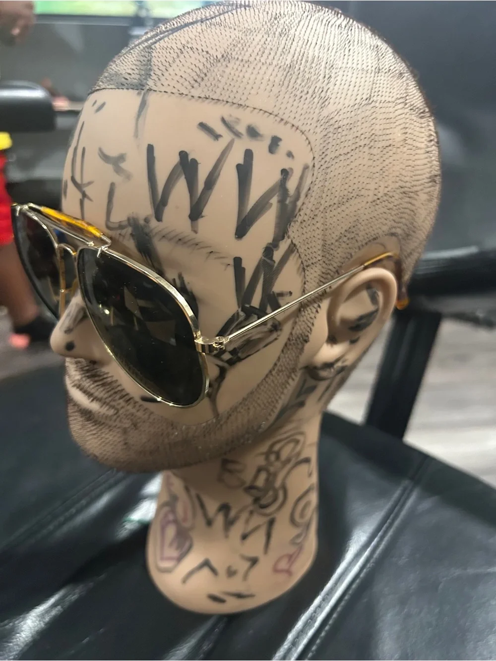 Aviator Gold Frame Sunglasses with Dark Lenses